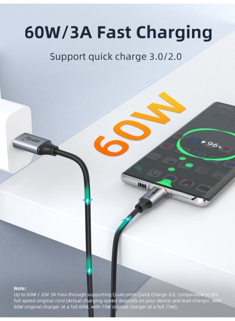 كابل تايم كابل كاربلاي متوافق مع آيفون 16 و15 و17 برو ماكس بلس، سلك شاحن سيارة USB-A إلى USB-C متوافق مع سامسونج نوت 20 - Image 5